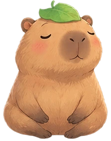 Cappy sitting peacefully with eyes closed, breathing slowly.